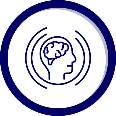 beyin ikonu vektör illüstrasyonu