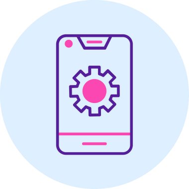 Cep telefonu. Web simgesi basit tasarım