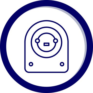 Bir kameranın vektör çizimi ve beyaz arkaplan