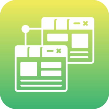 Benzersiz Gazete Vektörü Glyph Simgesi