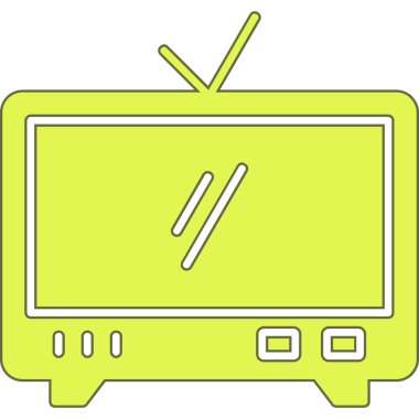 TV simgesi vektör illüstrasyonu