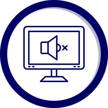 Bilgisayar simgesinin vektör illüstrasyonu