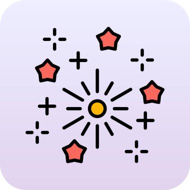 havai fişek simgesi, vektör illüstrasyon tasarımı arkaplanı