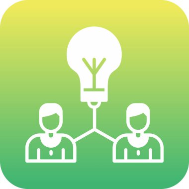 Benzersiz fikirler vektör çizgisi simgesi