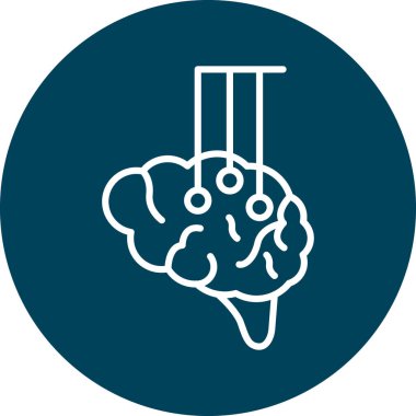 beyin ikonu vektör illüstrasyonu