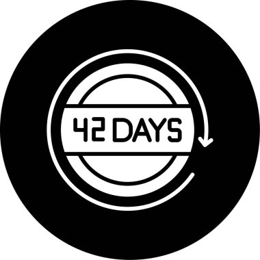 Kabartma dizaynında 4 günlük simge