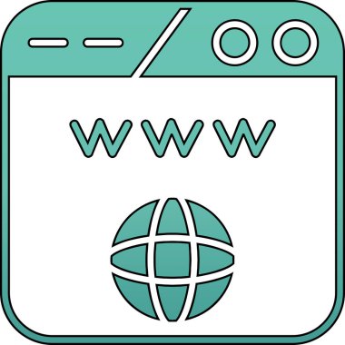 Web sitesi ikon vektör illüstrasyonu