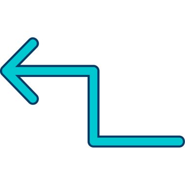 Sol ok simge vektör çizim