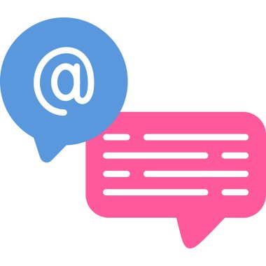 Mesaj var. Web simgesi basit illüstrasyon