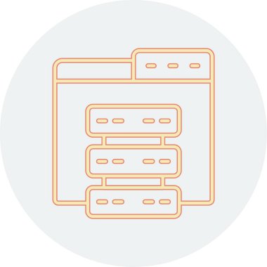 Sunucu simgesinin vektör illüstrasyonu