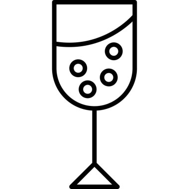 - Şampanya. Web simgesi basit illüstrasyon