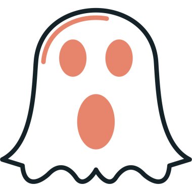 Cadılar bayramı balkabağı hayalet simgesi - ana hatlarıyla