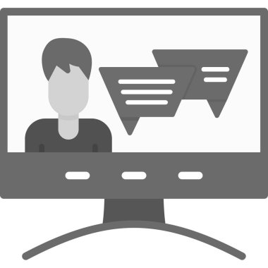 Video konferansı. Basit resimleme