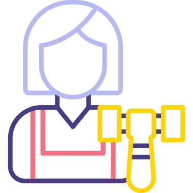 Kadın simge vektör çizim