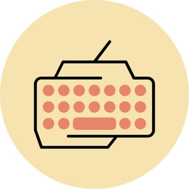 Klavye. Web simgesi vektör illüstrasyonu