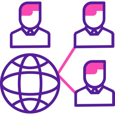 ağ web simgesi basit illüstrasyon