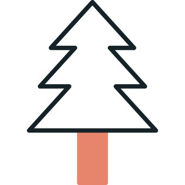 Yılbaşı ağacı. Basit resimleme