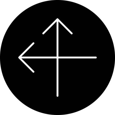 Beyaz arkaplanda izole edilmiş ok simgesi, vektör illüstrasyonu