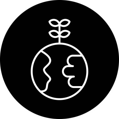 İllüstrasyon küresel gezegen simgesi