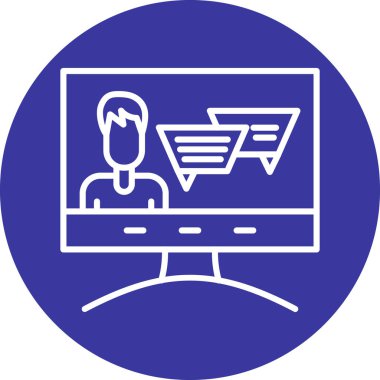 vektör lcd simgesi illüstrasyonu