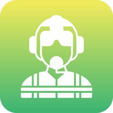 Kulaklık vektör simgesi olan adam