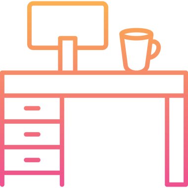 Mobilya Web simgesi basit illüstrasyon