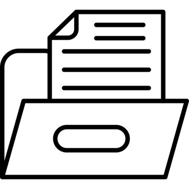 belge kağıt dosya simgesi ana hat biçiminde