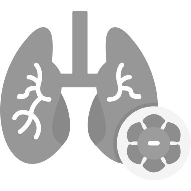İnsan akciğerleri simgesi, basit tarzı