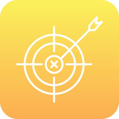 Hedef simgesi soyut arkaplan grubunda izole edildi