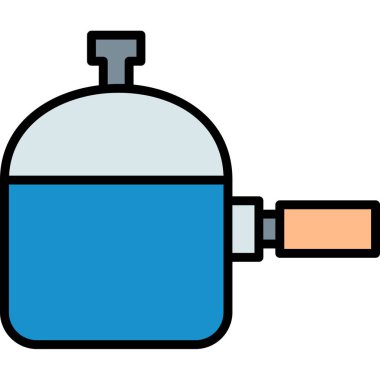 Su tankı ikonu. Web için gaz tankı vektör simgesinin özet çizimi