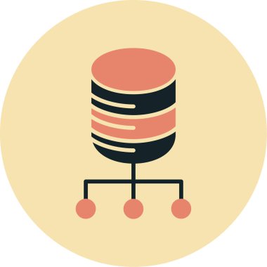 Sunucu. Web simgesi basit illüstrasyon