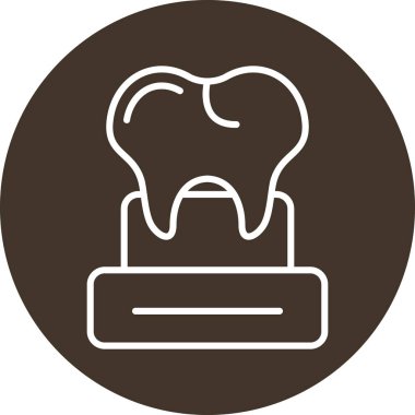 diş simgesi vektör illüstrasyonu