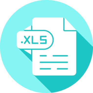 xls dosya simgesi vektör illüstrasyonu