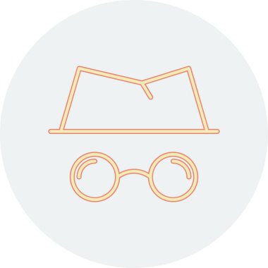 gözlük ve gözlük çizgisi vektör simgesi