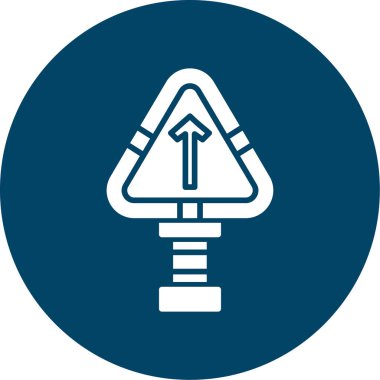 Yol işaretinin vektör illüstrasyonu