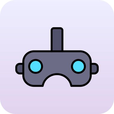 VR simgesi, vektör illüstrasyonu