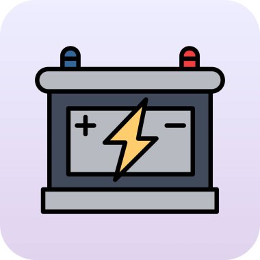 Batarya simgesinin vektör illüstrasyonu