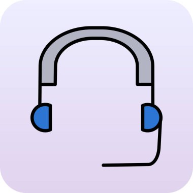 kulaklık simgesi vektör illüstrasyonu