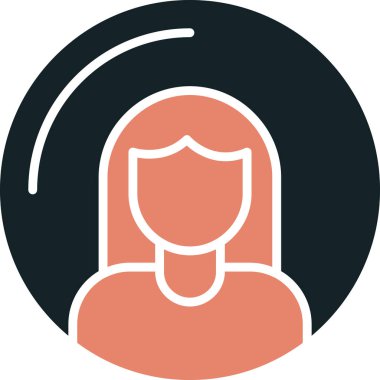 Çemberdeki bir kadının vektör çizimi