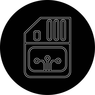 Bir benzin istasyonu simgesinin vektör illüstrasyonu