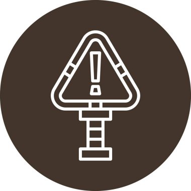 Yol işareti simgesinin vektör illüstrasyonu