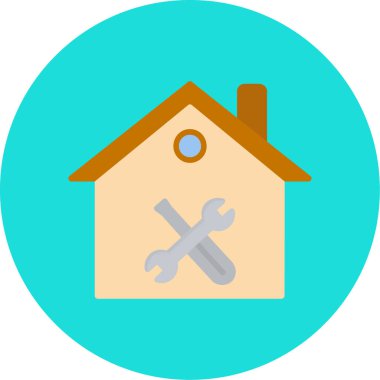 ev evi vektör düz simgesi