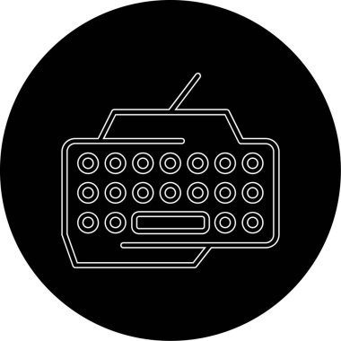 Modern b 'nin vektör illüstrasyonu simge radyodan yoksun