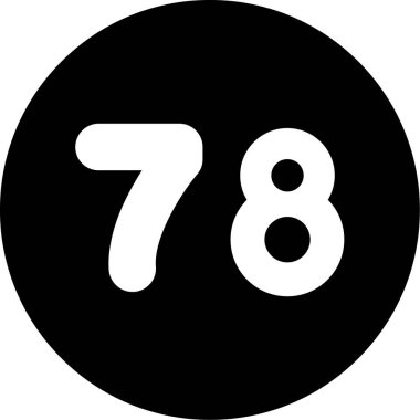 76 simgesinin vektör illüstrasyonu