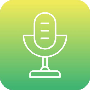 mikrofon vektör simgesi modern basit illüstrasyon, web ve mobil için