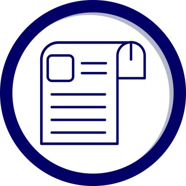 Kontrol listesi. Web simgesi basit illüstrasyon