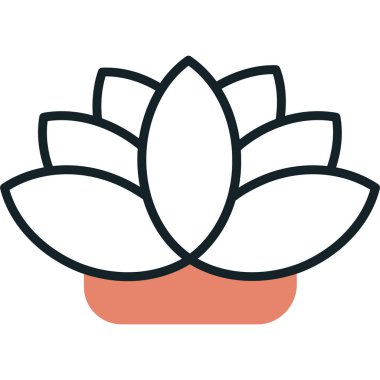 Lotus çiçeği vektör simgesi