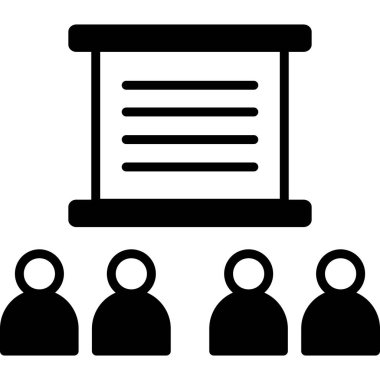 iş konferansı simgesi somut biçimdedir