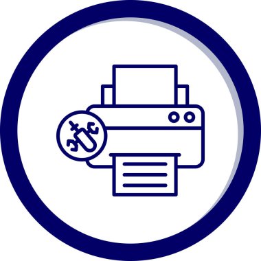 Yazıcı. Web simgesi basit illüstrasyon