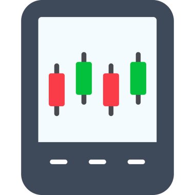 mobil vektör düz renk simgesi